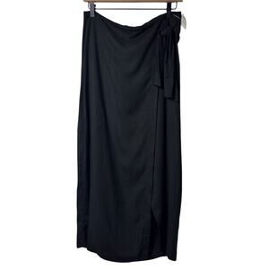 JASON WU BLACK WRAP MIDAXI WOMEN SKIRT SIZE US 10 BRAND NEW WITH PARTIAL TAG